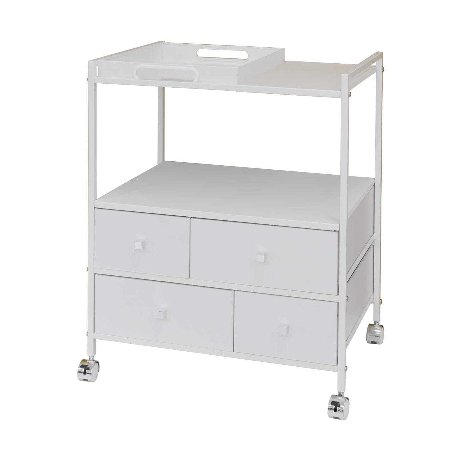 1 Shelf Rolling Cart With Drawer Tray