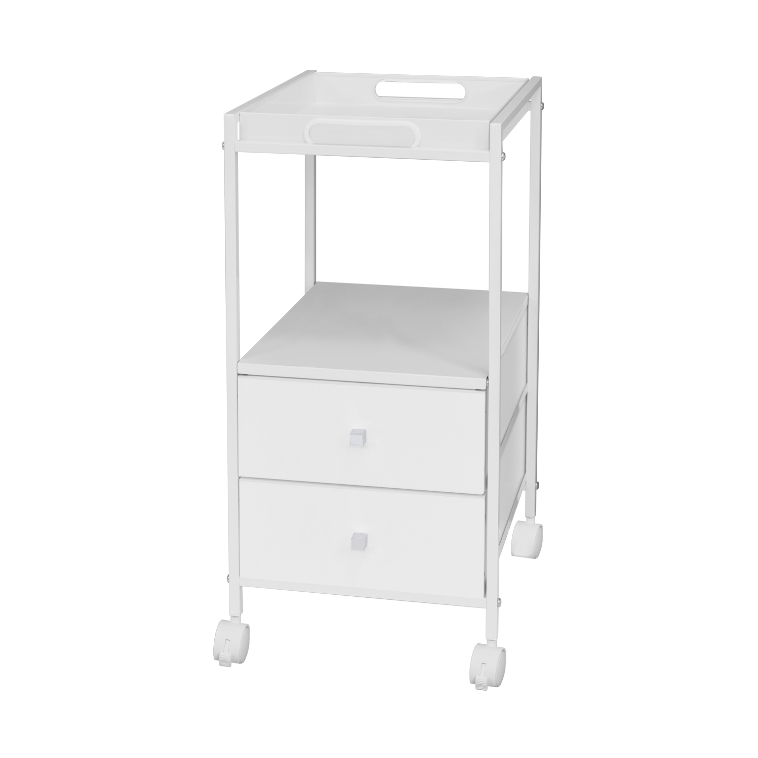 1 Shelf Rolling Cart With Drawer Tray